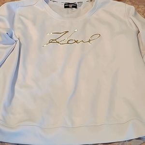 White XL Karl Lagerfeld silk sweat shirt